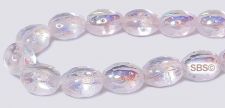 Czech 7x9mm Ladybug Beads - Crystal AB