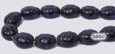 Czech 7x9mm Ladybug Beads - Tanzanite