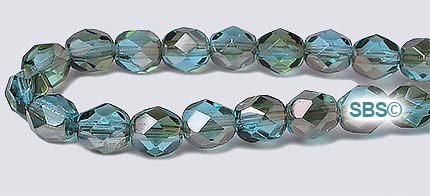 Czech Glass Beads - Fire Polished 6mm Round