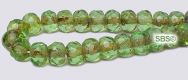 6mm Gemstone Fire Polished Beads - "Peridot / Picasso"