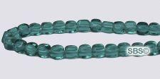 Czech 4mm Cube Beads - Emerald