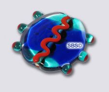 Czech 27mm Bug Beads - Cobalt