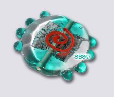 Czech 27mm Bug Beads - Emerald