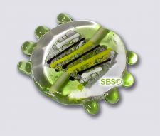 Czech 27mm Bug Beads - Light Peridot