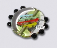 Czech 27mm Bug Beads - Olivine