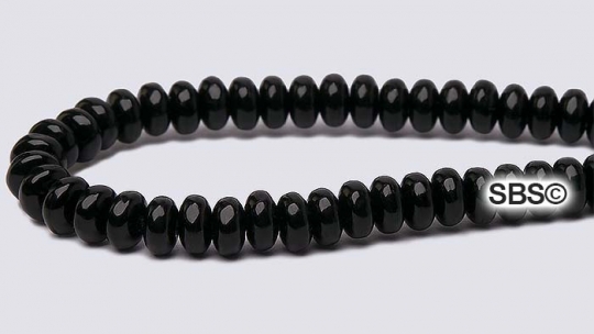 Czech 4mm Rondel Beads - Jet