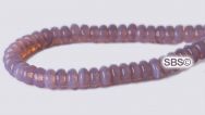 Czech 4mm Rondel Beads - Milky Light Amethyst