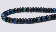 Czech 4mm Rondel Beads - Jet AB