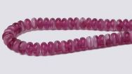 Czech 4mm Rondel Beads - Pearl Fuchsia