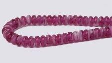 Czech 4mm Rondel Beads - Pearl Fuchsia
