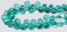 Czech 4x6mm Tear Drop Beads - Zircon