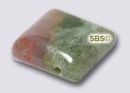 Fancy Jasper 12mm x 12mm 2-Hole Gemstone Beads (12)