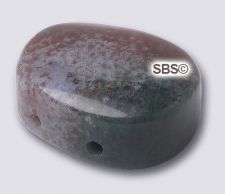 Fancy Jasper 12mm x 15mm Flat Oval 2-Hole Gemstone Beads (12)