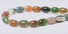 Fancy Jasper Gemstone Beads - 4mm x 6mm Rice/melon