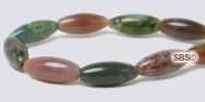 Fancy Jasper Gemstone Beads - 5mm x 12mm Rice/melon