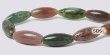 Fancy Jasper Gemstone Beads - 5mm x 12mm Rice/melon