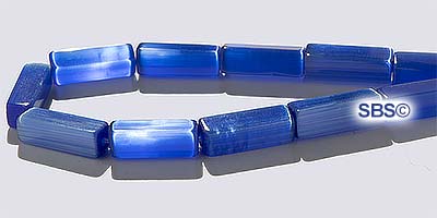 Fiber Optic Cat's Eye Beads - 4mm x 13mm Rectangles