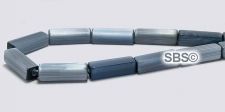 Cat's Eye 4mm x 13mm Rectangle Beads - Black
