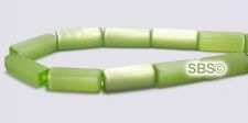 Cat's Eye 4mm x 13mm Rectangle Beads - Pale Green