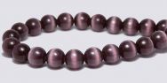 6mm Round Cats Eye Beads - AMETHYST "AA"  Grade