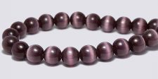 6mm Round Cats Eye Beads - AMETHYST "AA"  Grade