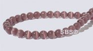 4mm Cats Eye Beads - AMETHYST AA - Grade