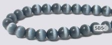 4mm Cats Eye Beads - BLACK B - Grade