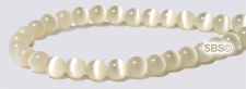 4mm Cats Eye Beads - CREAM AA - Grade