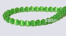 4mm Cats Eye Beads - GREEN AA- Grade
