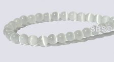 4mm Cats Eye Beads - GREY AA- Grade