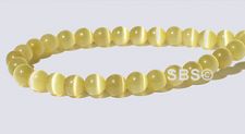 4mm Cats Eye Beads - LIGHT BROWN A - Grade