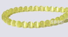 4mm Cats Eye Beads - LIGHT YELLOW AA- Grade