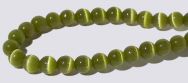 4mm Cats Eye Beads - OLIVE AA- Grade
