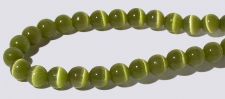 4mm Cats Eye Beads - OLIVE AA- Grade