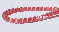 4mm Cats Eye Beads - ROSE AA- Grade