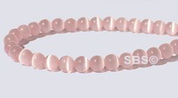 4mm Cats Eye Beads - SUPER LIGHT ROSE A - Grade