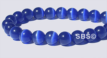 6mm Round Cats Eye Beads DARK BLUE 