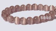 6mm Round Cats Eye Beads - LAVENDER "AA"  Grade
