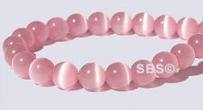 6mm Round Cats Eye Beads - LIGHT ROSE "AA"  Grade
