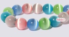 8mm Round Cats Eye Beads - Pastel Mix "AA"  Grade