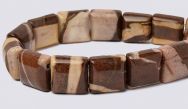 Cappuccino 10x10 2-Hole Gemstone Beads (16" strand)