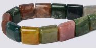 Fancy Jasper 10x10 2-Hole Gemstone Beads (16" strand)