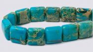 Impression Jasper 10x10 2-Hole Gemstone Beads (16" strand)