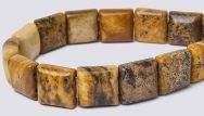 Picture Jasper 10x10 2-Hole Gemstone Beads (16" strand)