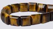 Tiger Eye 10x10 2-Hole Gemstone Beads (16" strand)