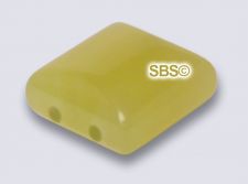 Olive Jade 10x10 2-Hole Gemstone Beads (12)