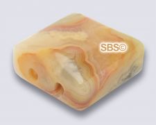 Crazy Lace Agate 10x10 2-Hole Gemstone Beads (12)