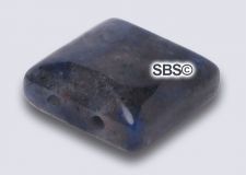 Dumorite 10x10 2-Hole Gemstone Beads (12)