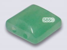 Green Aventurine 10x10 2-Hole Gemstone Beads (12)