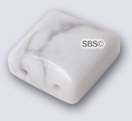 White Howlite 10x10 2-Hole Gemstone Beads (12)